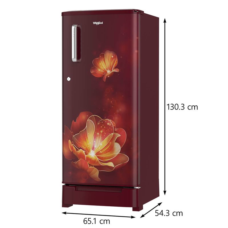 single door fridge dimensions